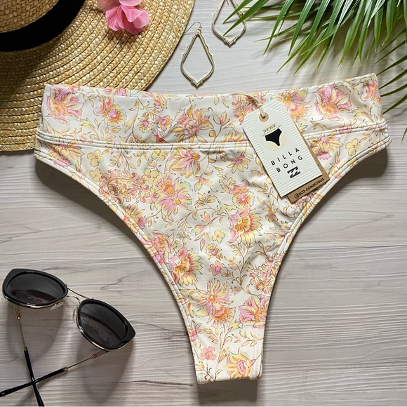 Billabong 🌸 Floral Skimpy Rise Bikini Bottoms - Picture 3 of 12